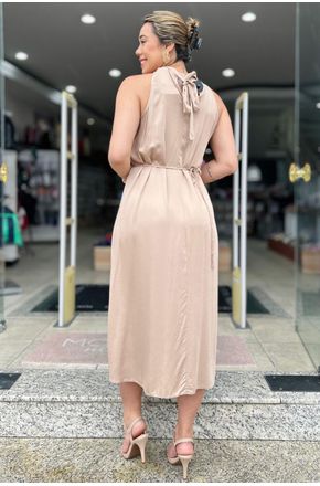 Vestido sem mangas Lunender bege 3